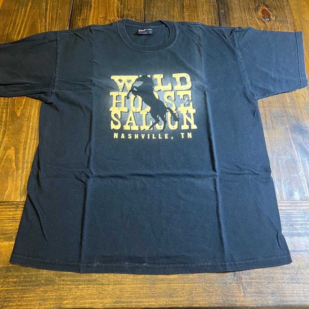 MV Sport Wildhorse Saloon Nashville TN Graphic T-Shirt Mens XL Black vintage